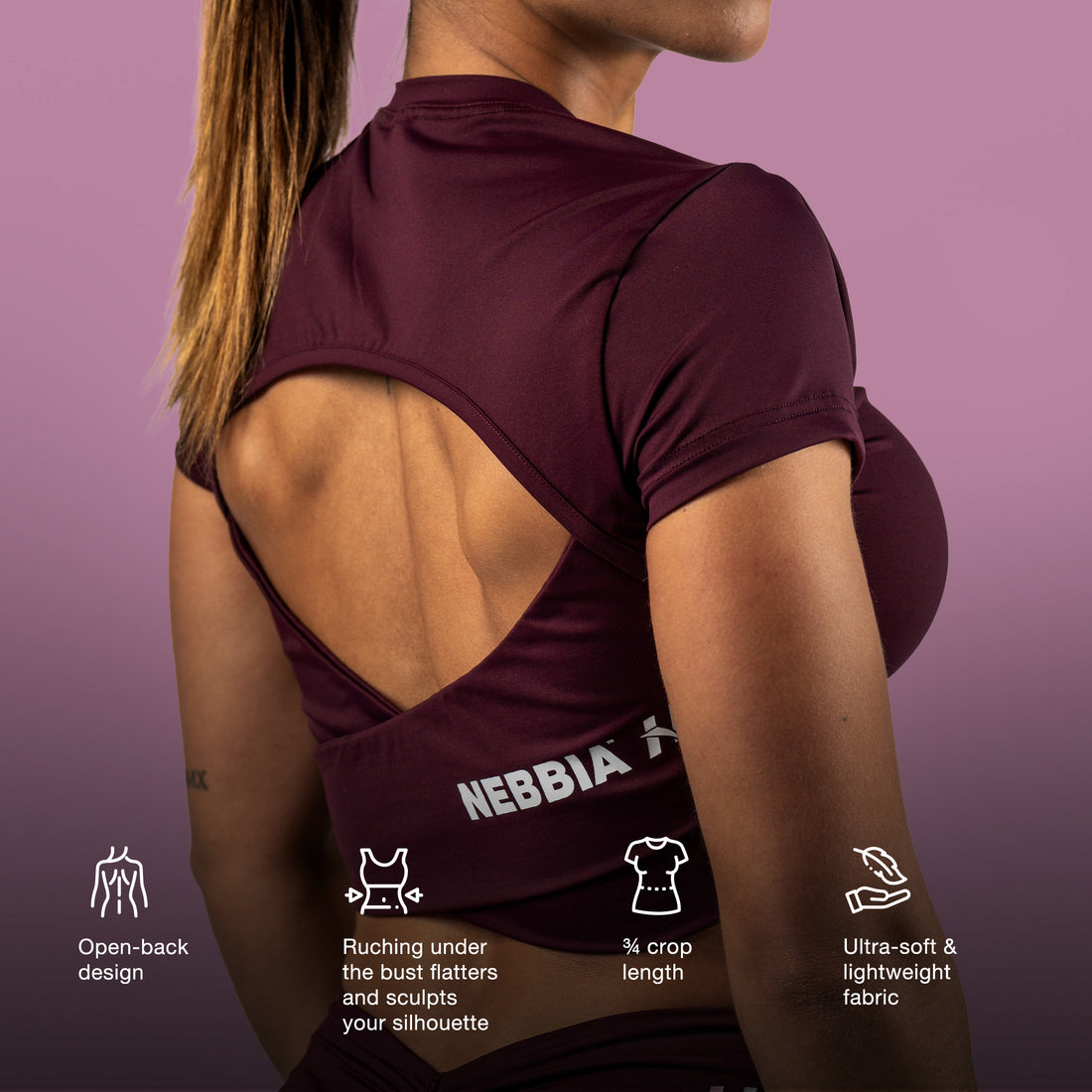 Nebbia Sports Top 430 – open back, cropped | Nebbia Activewear (7/7)