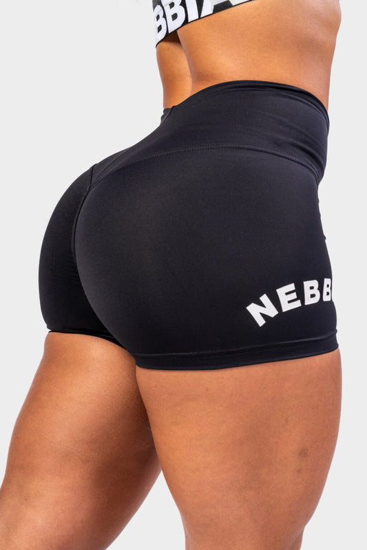 Nebbia Sports Shorts 582 Black – high waist | Nebbia Activewear (1/6)