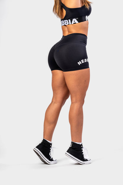 Nebbia Sports Shorts 582 Black – high waist | Nebbia Activewear (5/6)