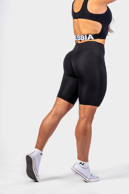 Nebbia Sports Shorts 628 Black – high waist | Nebbia Activewear (2/3)