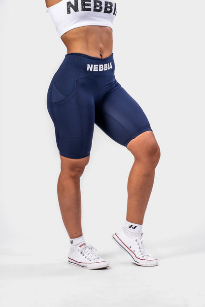 Nebbia Sports Shorts 628 Blue – high waist | Nebbia Activewear (3/7)