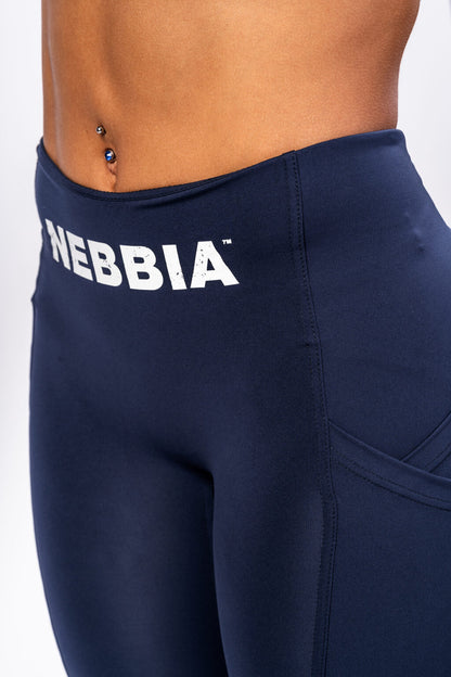 Nebbia Sports Shorts 628 Blue – high waist | Nebbia Activewear (5/7)