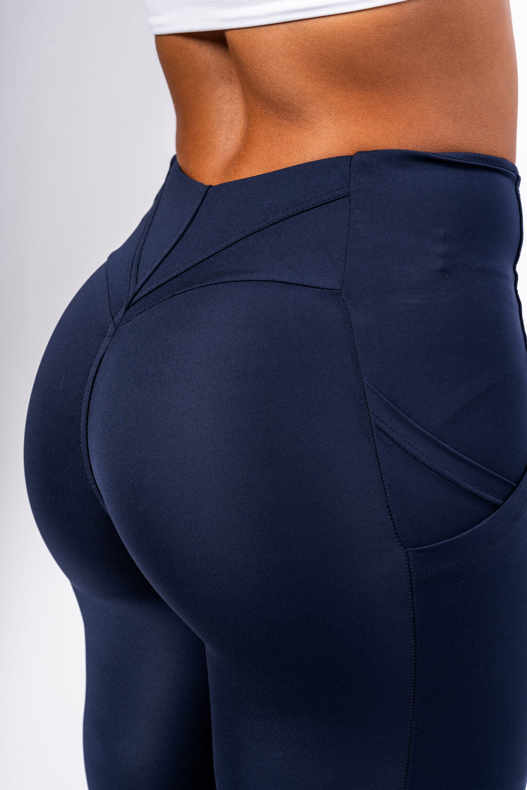 Nebbia Sports Shorts 628 Blue – high waist | Nebbia Activewear (6/7)