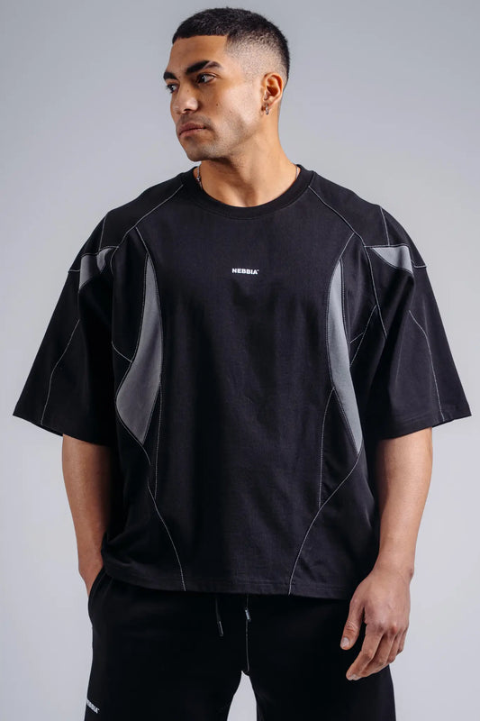 NEBBIA 871 T-shirt Oversized Nera Pump Cover | PRIMAL