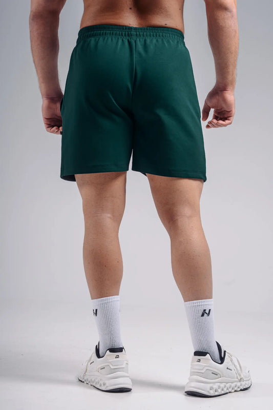 NEBBIA 876 Pantaloncini da allenamento oversize verde pino | PRIMAL