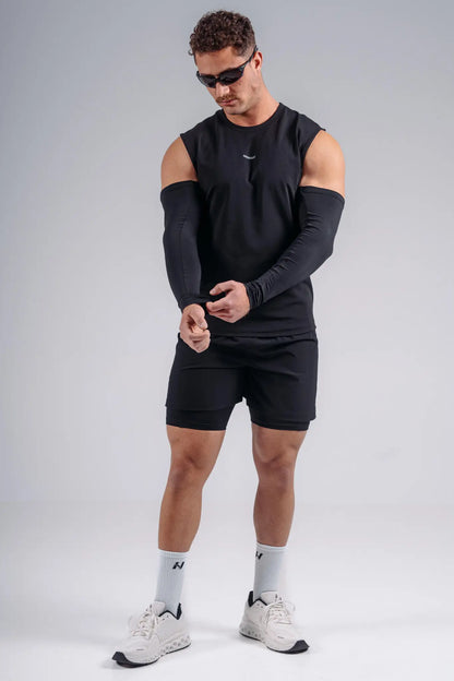 NEBBIA 878 Pantaloncini da Allenamento Neri a Doppio Strato | PRIMAL