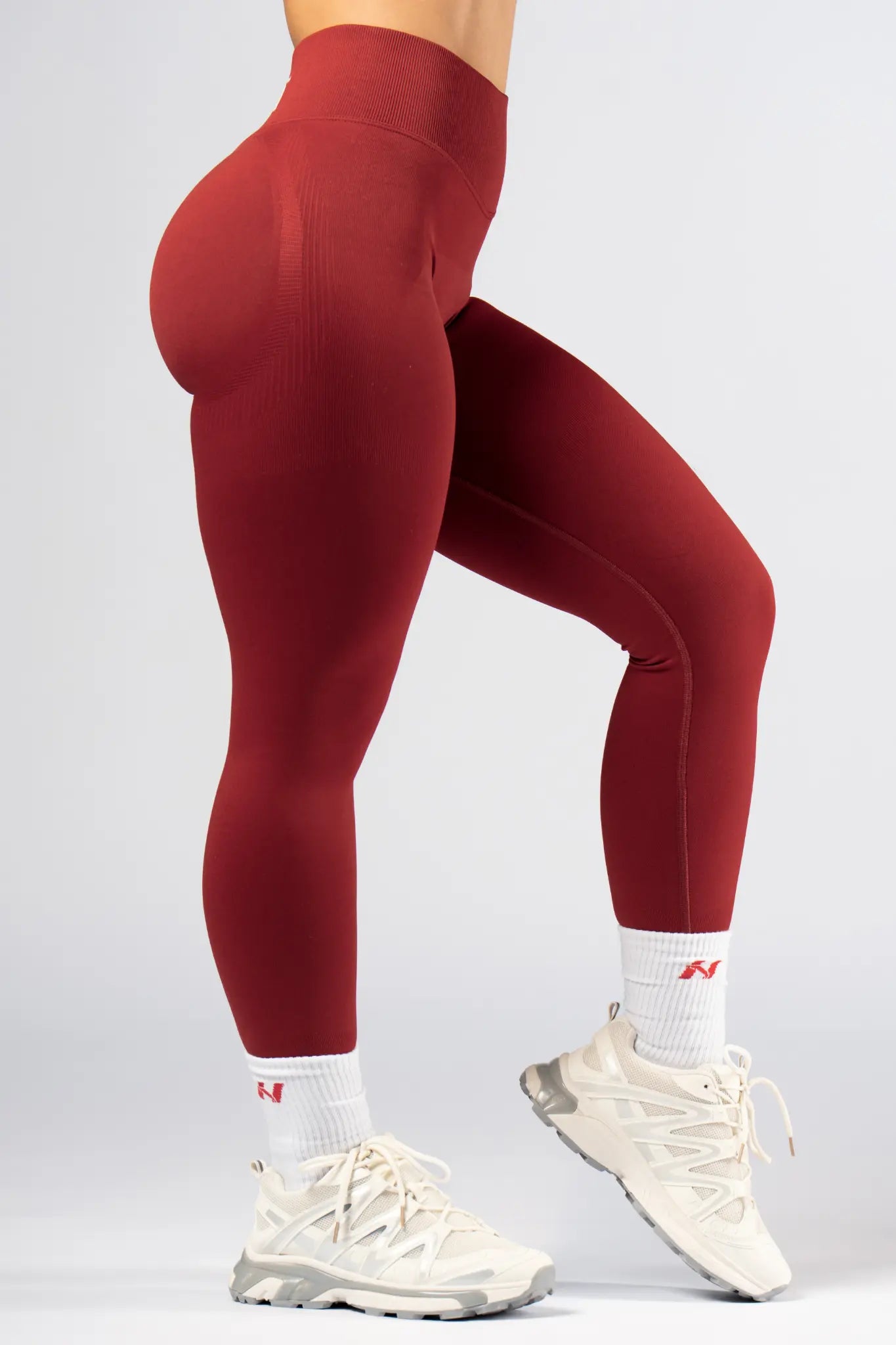 Leggings push-up a vita alta Nebbia Power 888 - Rosso
