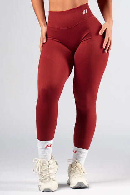 Leggings push-up a vita alta Nebbia Power 888 - Rosso