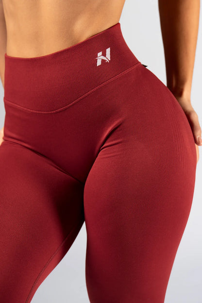 Leggings push-up a vita alta Nebbia Power 888 - Rosso