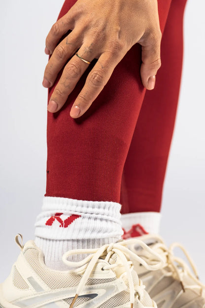 Leggings push-up a vita alta Nebbia Power 888 - Rosso