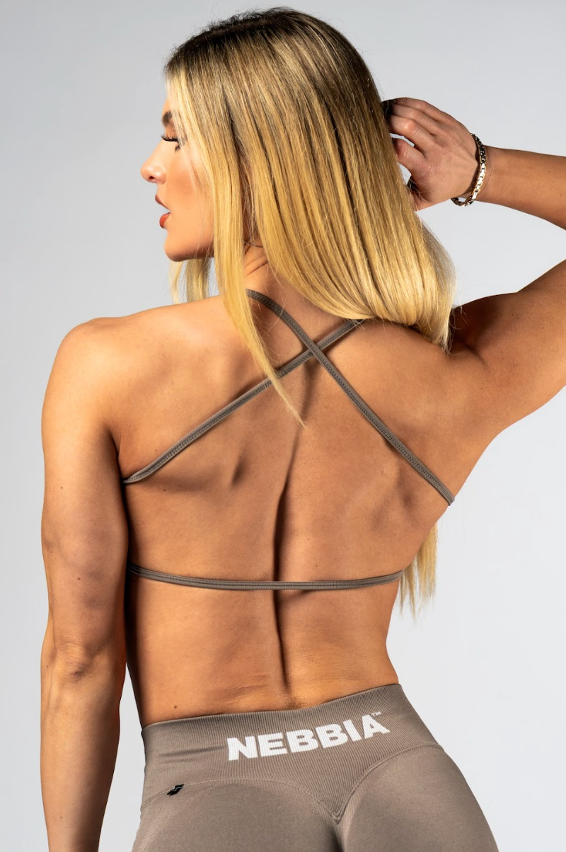 Nebbia Sports Bra 890 Brown – open back | Nebbia Activewear (3/6)