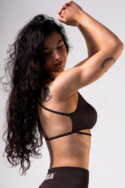 Nebbia Sports Bra 890 Brown – open back | Nebbia Activewear (4/4)