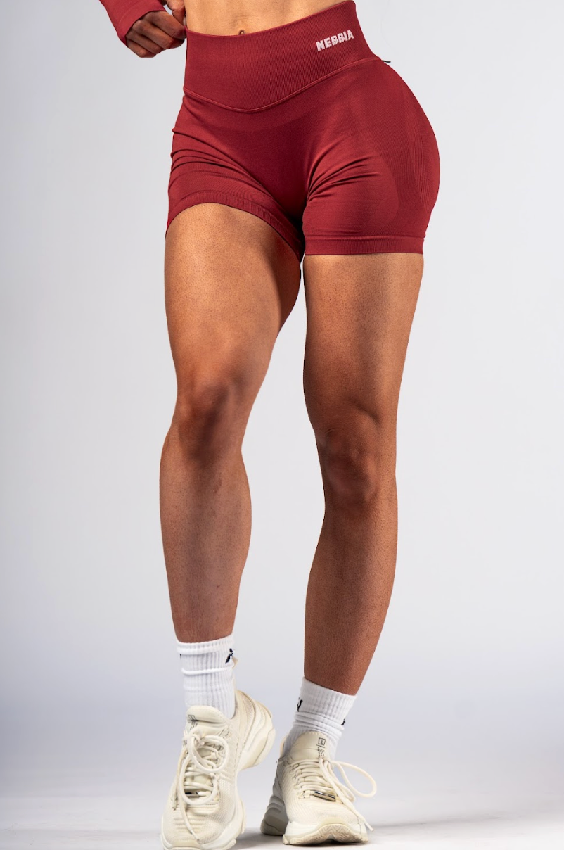 Nebbia Sports Shorts 893 Red – push-up, high waist | Nebbia Activewear (2/5)