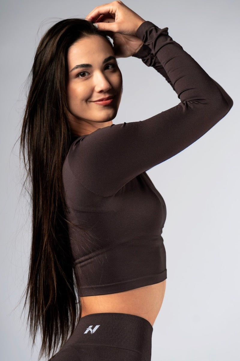 Nebbia Sports Top 892 Brown – seamless | Nebbia Activewear (6/6)