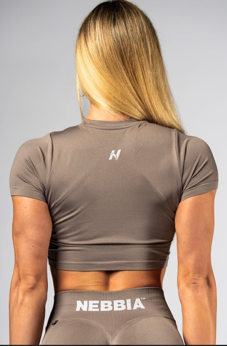 Nebbia Sports Shorts 891 Brown – seamless | Nebbia Activewear (4/6)