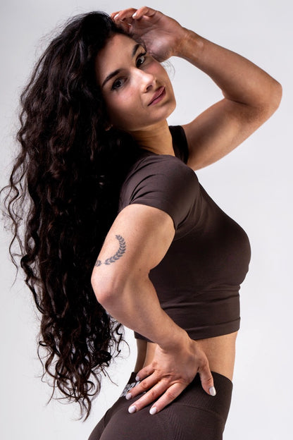 Nebbia Sports Shorts 891 Brown – seamless | Nebbia Activewear (6/6)