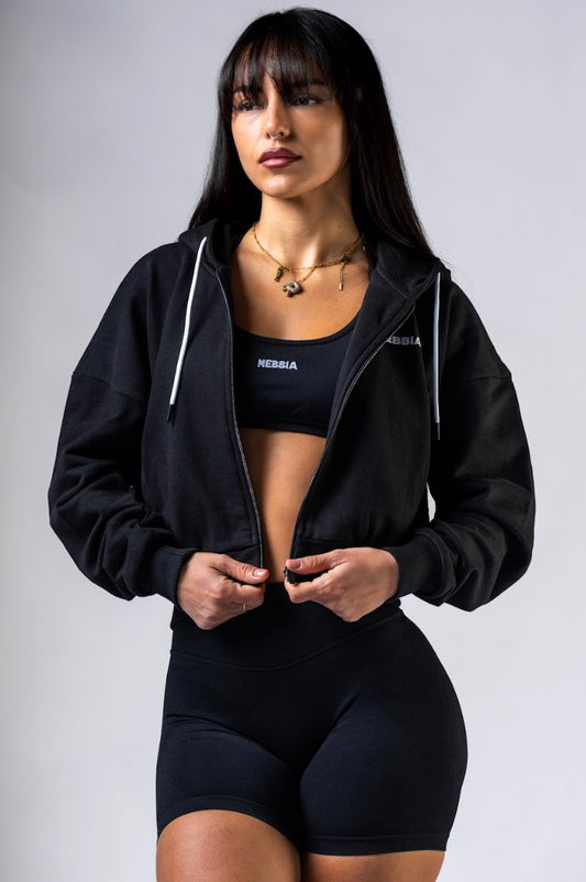 Nebbia Hoodie 895 Black | Nebbia Activewear (1/6)