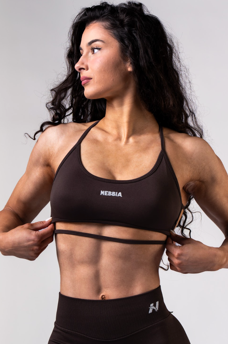 Nebbia Sports Bra 890 Brown – open back | Nebbia Activewear (1/4)