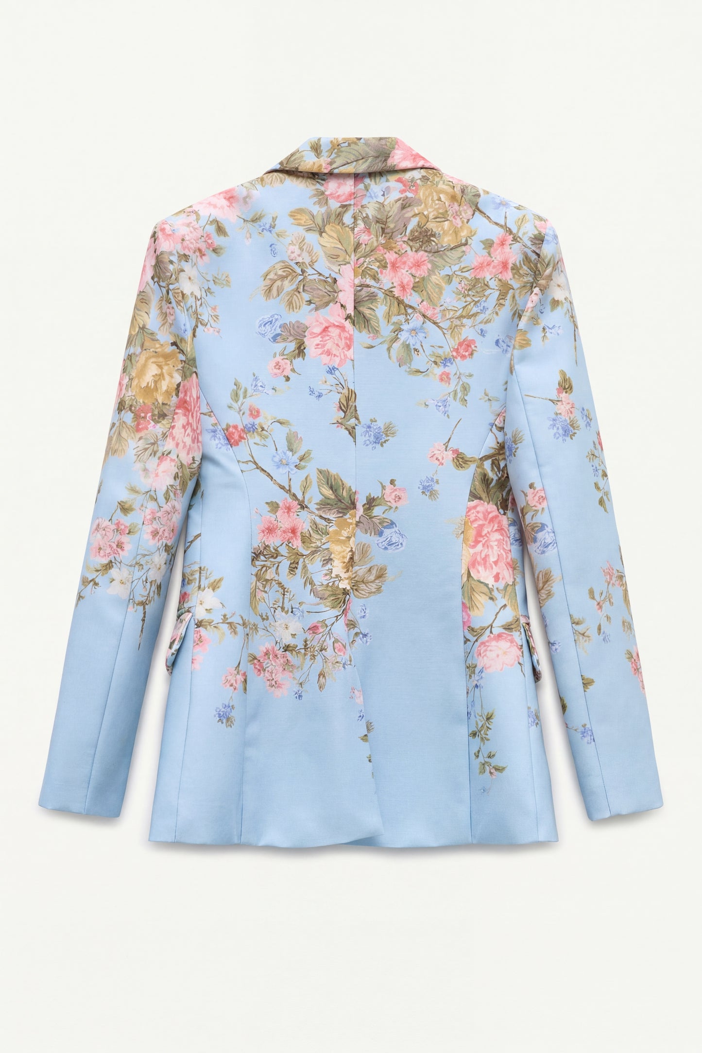 Lumina Floral Print Blazer – Celeste Blue / Mediterranean Garden