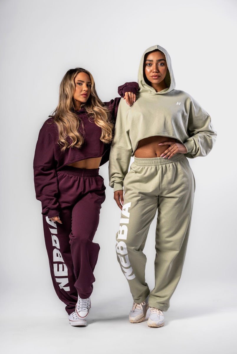 Nebbia Boyfriend Style Baggy Pants 432 - Light Green | Loose Fit Gym Joggers - AlisiiaKholli