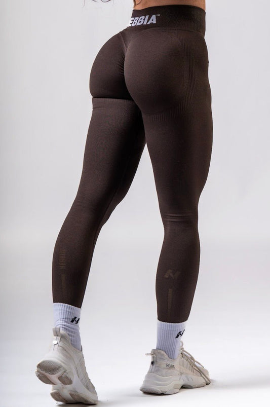 Nebbia Power 888 High - Waist Push - Up Leggings - Dark Brown - AlisiiaKholli