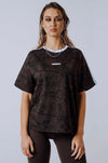 Unisex Relaxed Training T-Shirt – Dark Brown Camo NEBBIA 894 | POWER