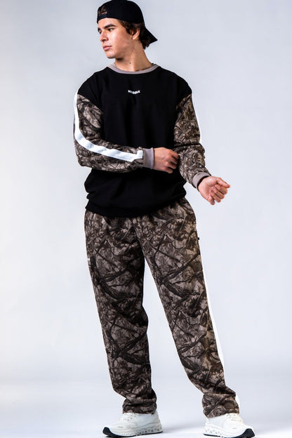NEBBIA Power Relaxed Sweatpants 904 | Black & Light Brown Camo - AlisiiaKholli