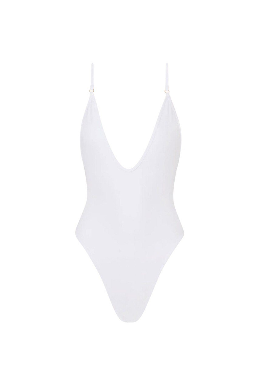 Pam Monokini | Elegant White One - Piece Swimsuit - AlisiiaKholli