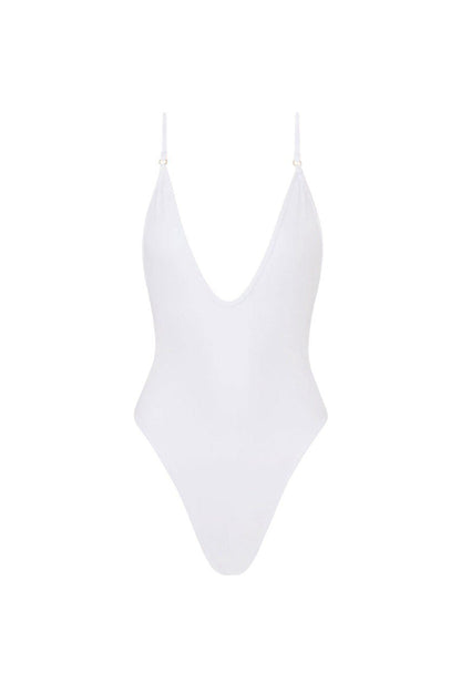 Pam Monokini | Elegant White One - Piece Swimsuit - AlisiiaKholli